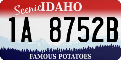 ID license plate 1A8752B