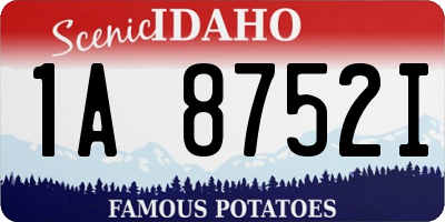 ID license plate 1A8752I