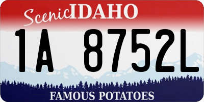 ID license plate 1A8752L