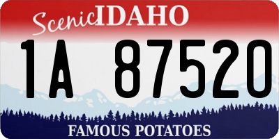 ID license plate 1A8752O