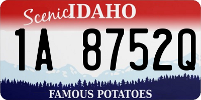 ID license plate 1A8752Q