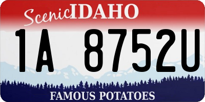 ID license plate 1A8752U