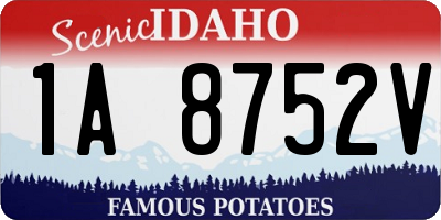 ID license plate 1A8752V