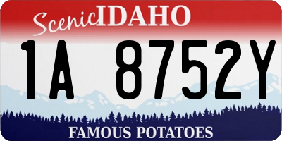 ID license plate 1A8752Y