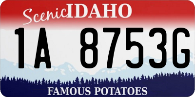 ID license plate 1A8753G