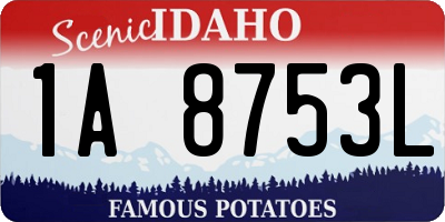 ID license plate 1A8753L