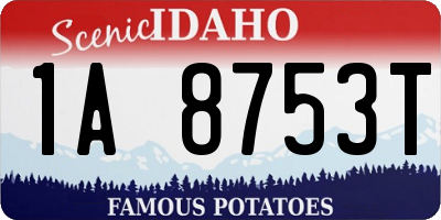 ID license plate 1A8753T