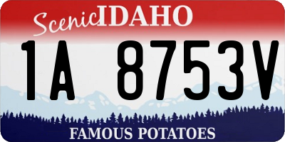 ID license plate 1A8753V