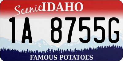 ID license plate 1A8755G