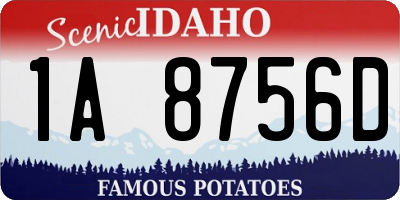 ID license plate 1A8756D