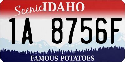 ID license plate 1A8756F