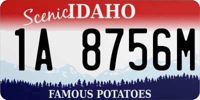 ID license plate 1A8756M
