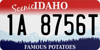 ID license plate 1A8756T