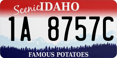 ID license plate 1A8757C