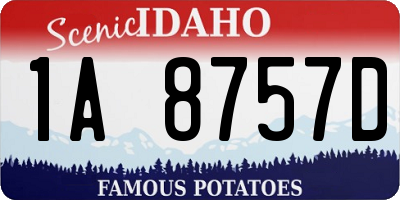 ID license plate 1A8757D