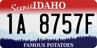 ID license plate 1A8757F