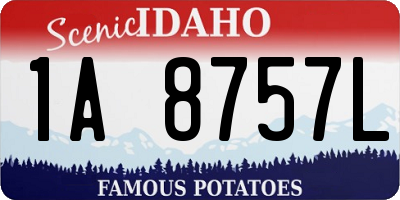 ID license plate 1A8757L