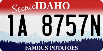 ID license plate 1A8757N