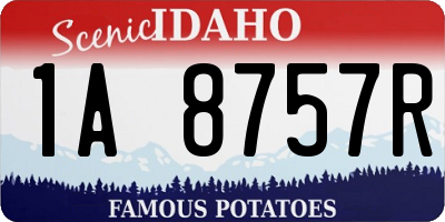 ID license plate 1A8757R