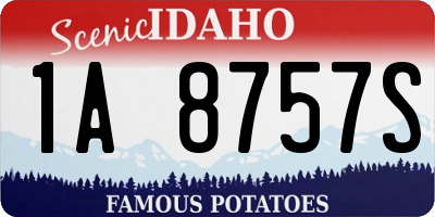 ID license plate 1A8757S