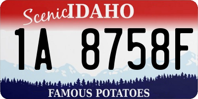 ID license plate 1A8758F