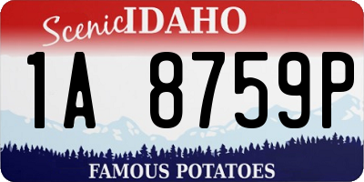 ID license plate 1A8759P