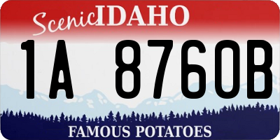 ID license plate 1A8760B