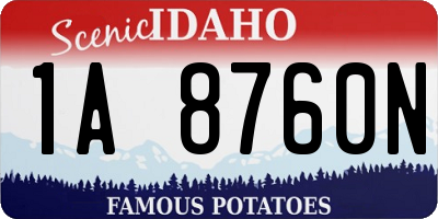 ID license plate 1A8760N