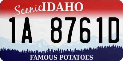 ID license plate 1A8761D