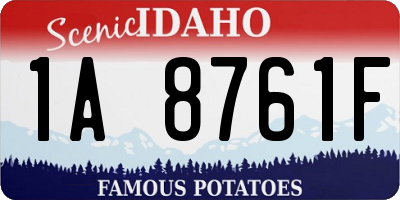 ID license plate 1A8761F