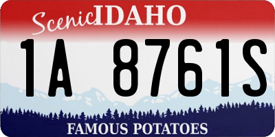 ID license plate 1A8761S