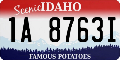 ID license plate 1A8763I