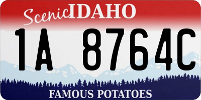 ID license plate 1A8764C