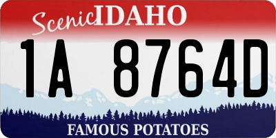 ID license plate 1A8764D
