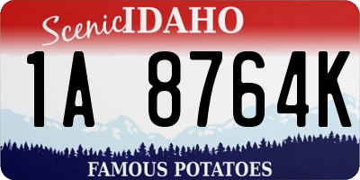 ID license plate 1A8764K