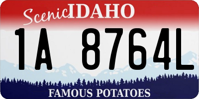 ID license plate 1A8764L