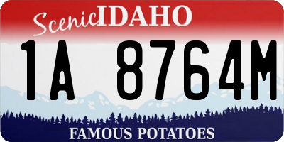 ID license plate 1A8764M