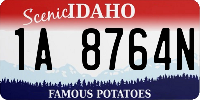 ID license plate 1A8764N