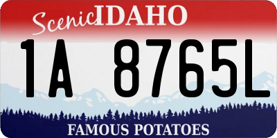 ID license plate 1A8765L