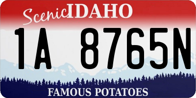 ID license plate 1A8765N