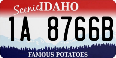 ID license plate 1A8766B