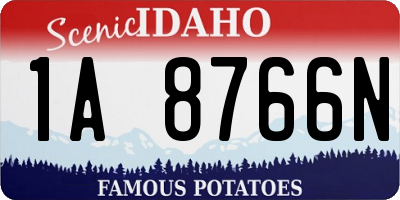 ID license plate 1A8766N