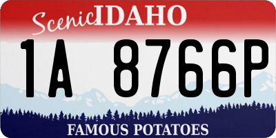 ID license plate 1A8766P