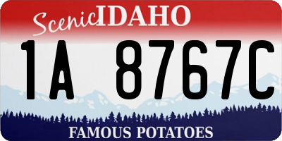 ID license plate 1A8767C