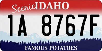 ID license plate 1A8767F