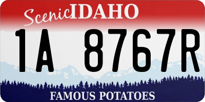 ID license plate 1A8767R