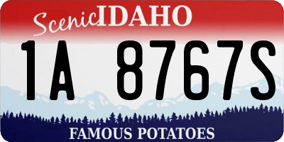 ID license plate 1A8767S