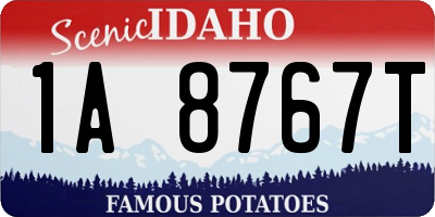 ID license plate 1A8767T