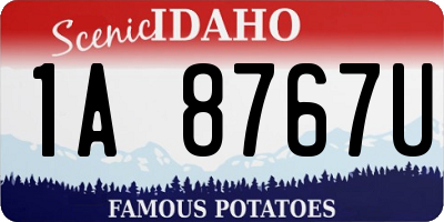 ID license plate 1A8767U