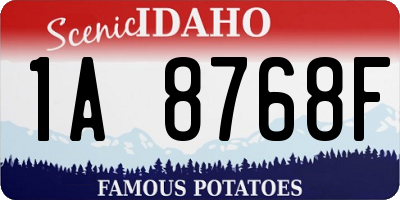ID license plate 1A8768F